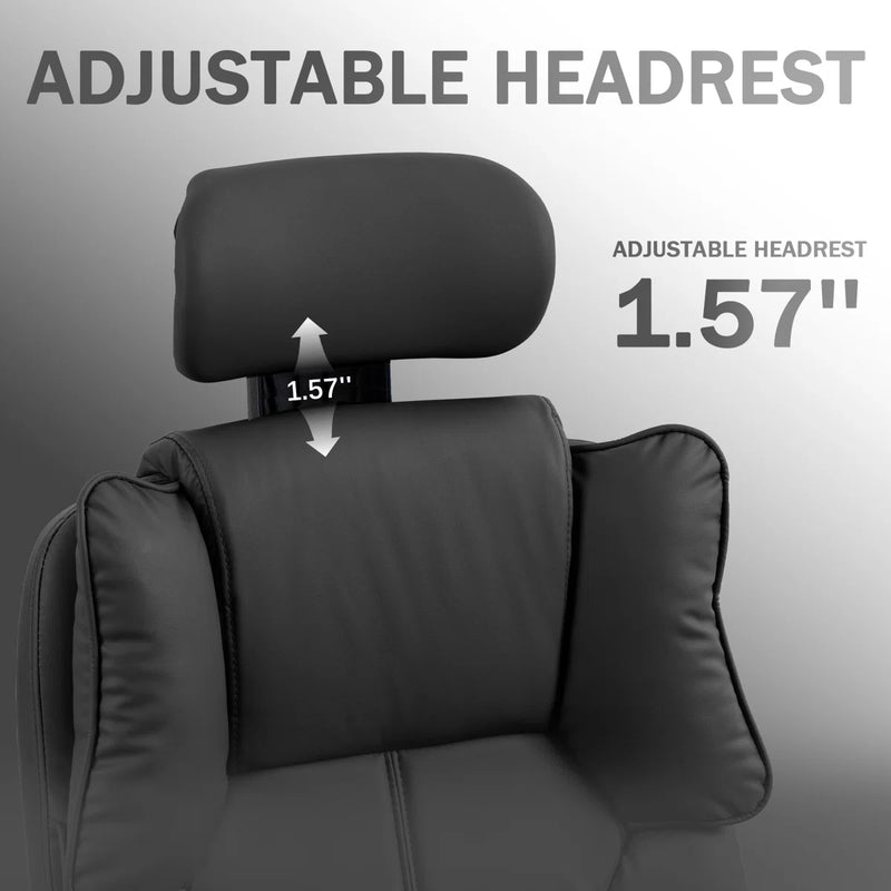 Massage Office Chair | 155° Reclining Ergonomic Chair with Footrest