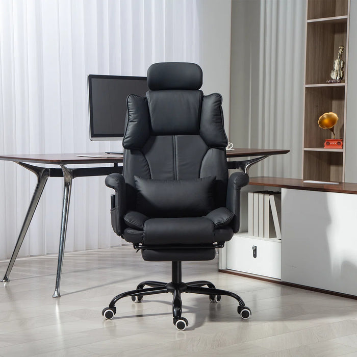 Massage Office Chair | 155° Reclining Ergonomic Chair with Footrest