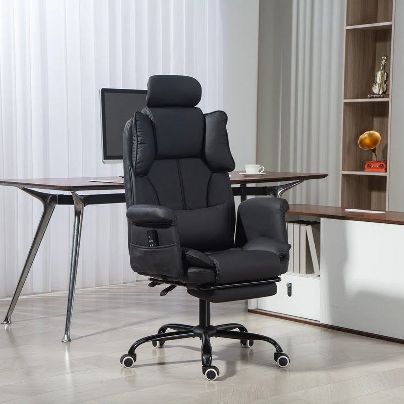 Massage Office Chair | 155° Reclining Ergonomic Chair with Footrest