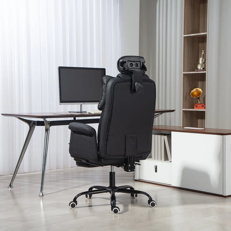 Massage Office Chair | 155° Reclining Ergonomic Chair with Footrest