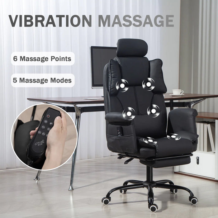 Massage Office Chair | 155° Reclining Ergonomic Chair with Footrest