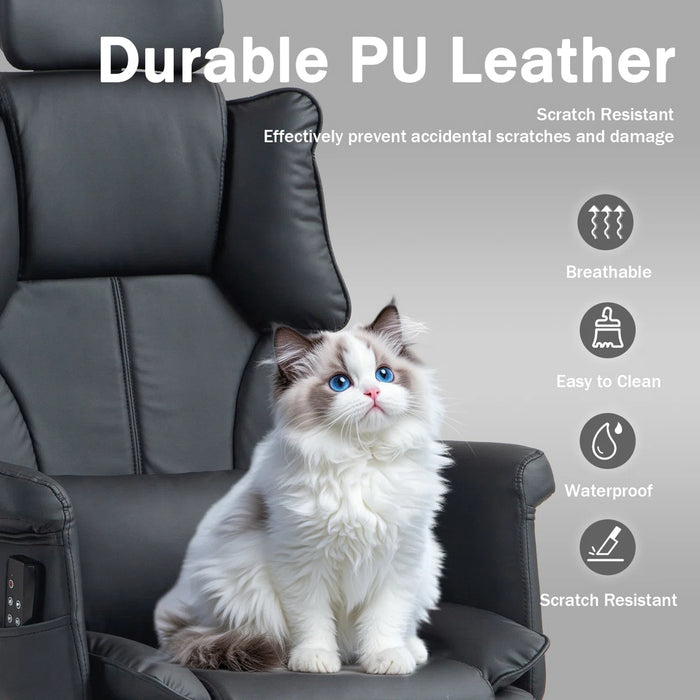 Massage Office Chair | 155° Reclining Ergonomic Chair with Footrest