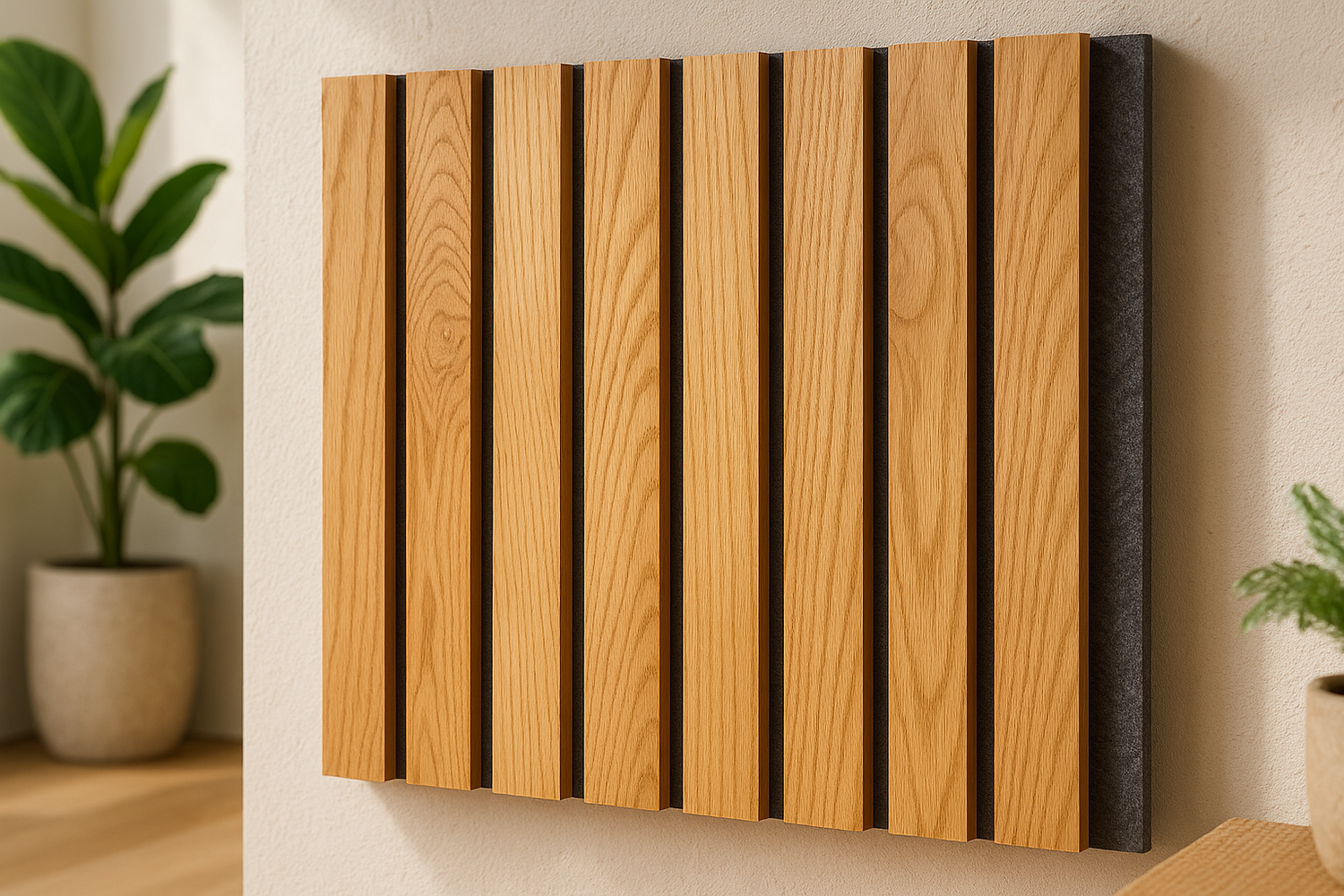 Eco-friendly acoustic wood panels made from sustainable materials