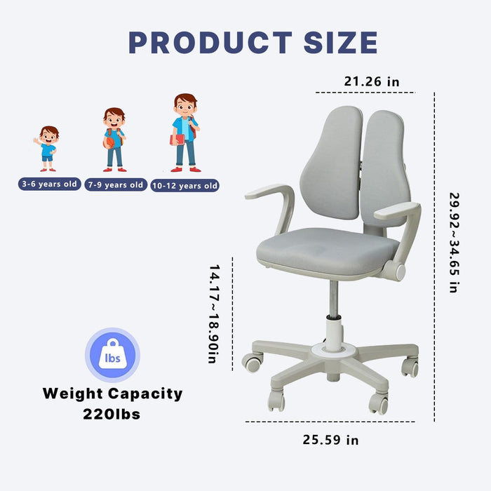 Kids Desk and Chair Set, Wooden Study Table with Storage Bins, Children Writing Table & Chair for Study Room Bedroom, Student School Desk for Boys Girls (Desk and Chair)