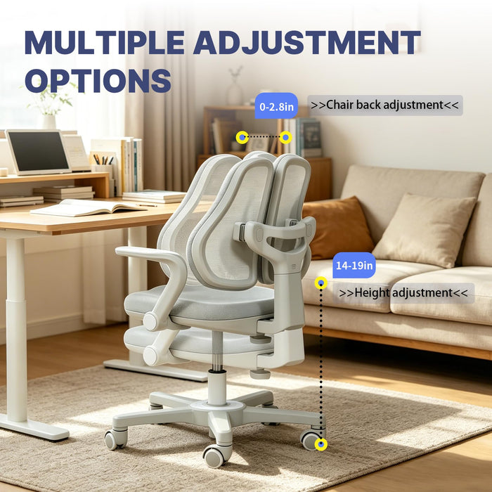 Kids Desk and Chair Set, Wooden Study Table with Storage Bins, Children Writing Table & Chair for Study Room Bedroom, Student School Desk for Boys Girls (Desk and Chair)